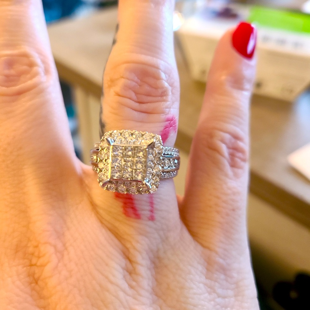 Diamond ring. Size 7.5. Used. Bought new from Kay.